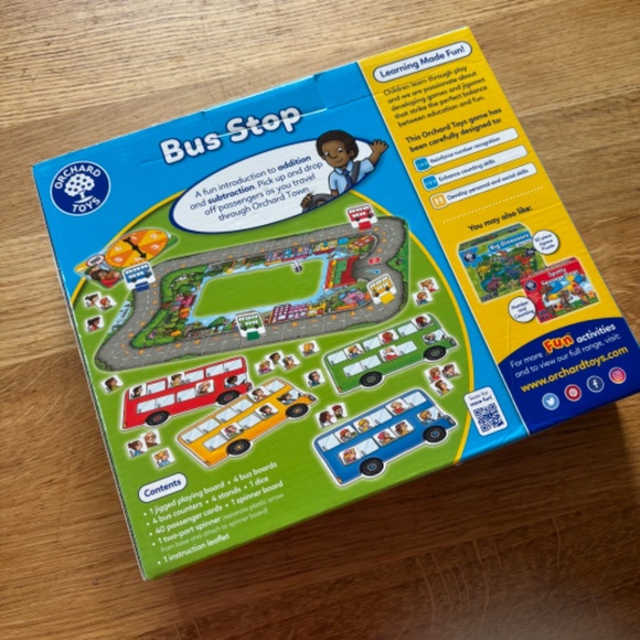 NEW, Orchard Toys, "Bus Stop", Educational Board Game, Addition & Subtraction - Picture 2 of 11